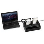 StarTech.com USB 3.0 to 4-Bay SATA 6Gbps Hard Drive Docking Station w/ UASP Andamp; Dual Fans - 2.5/3.5in SSD / HDD Dock - Serial ATA/600 Controller - 4 x Total Bay - 4 x