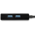 StarTech.com USB 3.0 to Gigabit Network Adapter with Built-In 2-Port USB Hub - USB 3.0 - 3 Ports - Twisted