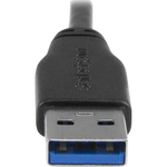 StarTech.com 0.5m 20in Slim Micro USB 3.0 Cable - M/M - USB 3.0 A to Right-Angle Micro USB