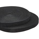 StarTech.com Hook-and-Loop Cable Management Tie - 25 ft. Roll - Black - Cut-to-Size Cable Wrap / Straps - Fabric