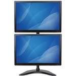 StarTech.com Vertical Dual Monitor Stand - Heavy Duty Steel - Monitors up to 27inch - Vesa Monitor - Computer Monitor Stand - Up to 68.6 cm 27inch Screen Support - 20.05