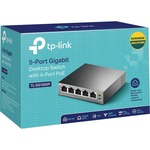TP-LINK TL-SG1005P 5 Ports Ethernet Switch - 5 x Gigabit Ethernet Network - Twisted Pair - 2 Layer Supported - Desktop