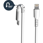 StarTech.com 3 foot/1m Durable White USB-A to Lightning Cable, Rugged Heavy Duty Charging/Sync Cable for Apple iPhone/iPad MFi Certified - Kevlar aramid fiber shelte