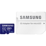 Samsung PRO Plus 512 GB Class 10/UHS-I U3 V30 microSDXC - 160 MB/s Read - 120 MB/s Write