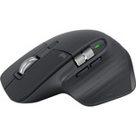 Logitech MX MASTER 3S Mouse - Bluetooth/Radio Frequency - USB - Darkfield - 7 Buttons - Graphite Grey - 1 Pack - Wireless - 2.40 GHz - Yes - 8000 dpi - Scroll Whee