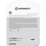 IronKey IKLP50 64 GB USB 3.2 Gen 1 Type A Flash Drive - Silver - XTS-AES, 256-bit AES - TAA Compliant - 145 MB/s Read Speed - 115 MB/s Write Speed