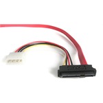 StarTech.com 18in SAS 29 Pin to SATA Cable with LP4 Power - 1 x Male SATA - 1 x Male SAS