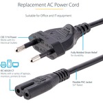 StarTech.com 1m Standard Laptop Power Cord - EU to C7 Power Cable Lead for Notebook