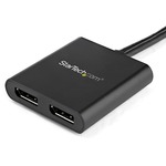 StarTech.com MST Hub - DisplayPort to 2x DisplayPort - Multi Stream Transport Hub - DP 1.2 to DP - DisplayPort - USB