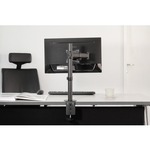 Newstar Full Motion Desk Mount clamp Andamp; grommet for 10-30inch Monitor Screen, Height Adjustable - Black