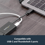 StarTech.com USB-C to VGA Adapter - 60 W USB Power Delivery - USB Type C Adapter for USB-C devices such as your 2018 iPad Pro - Black - 1080p - Thunderbolt 3 Compati
