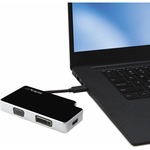 StarTech.com USB C Multiport Adapter - UHD 4K - USB C to VGA / DVI / HDMI - USB C Adapter - macOS 10.12.6 or later is required for your MacBook to support this produ