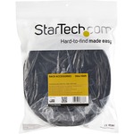 StarTech.com Hook-and-Loop Cable Management Tie - 25 ft. Roll - Black - Cut-to-Size Cable Wrap / Straps - Fabric