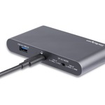 StarTech.com USB C Multiport Adapter - Dual 4K Monitor - Windows - USB-C to Dual DisplayPort Adapter - 2x USB-A Ports - 100W PD 3.0 - GbE - Dual 4K monitor USB C mul