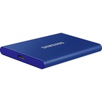 Samsung T7 MU-PC1T0H/WW 1 TB Portable Solid State Drive - External - PCI Express NVMe - Indigo Blue - Gaming Console, Desktop PC, Smartphone, Smart TV, Tablet Device