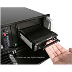 StarTech.com Black Aluminum 5.25in Rugged SATA Hard Drive Mobile Rack Drawer - 1 x Total Bay - 1 x 3.5inch Bay