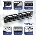 TRENDnet TC-P12C6 12 Ports Network Patch Panel - 12 x RJ-45 - 12 x RJ-11