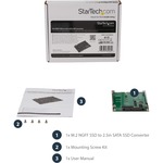 StarTech.com M.2 NGFF SSD to 2.5in SATA Adapter Converter - 1 x Total Bay - M.2 - Serial ATA