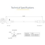 StarTech.com 1m Laptop Power Cord - 3 Slot for UK - BS-1363 to C5 Clover Leaf Power Cable Lead for Notebook