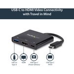 StarTech.com USB-C to 4K HDMI Multifunction Adapter with Power Delivery and USB-A Port