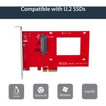 StarTech.com U.2 to PCIe Adapter for 2.5inch U.2 NVMe SSD - SFF-8639 PCIe Adapter - x4 PCI Express 3.0 - NVMe PCIe Adapter - U.2 PCIe Card
