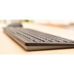 CHERRY STREAM Keyboard - Cable Connectivity - USB Interface - English UK - Black - Rubber Dome Keyswitch - 105 Key