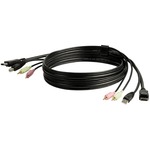 StarTech.com 6ft 4-in-1 USB DisplayPort KVM Switch Cable w/ Audio Andamp; Microphone