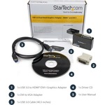 StarTech.com USB 3.0 to HDMI? and DVI Dual Monitor External Video Card Adapter - 1GB DDR2 SDRAM - USB 3.0
