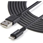 StarTech.com 3m 10ft Long Black Apple 8-pin Lightning Connector to USB Cable for iPhone / iPod / iPad