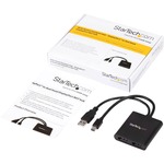 StarTech.com MST Hub - Mini DisplayPort to 2x DisplayPort - Multi Stream Transport Hub - mDP 1.2 to DP - 3840 × 2160 - DisplayPort - USB