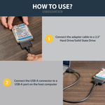 StarTech.com USB 3.0 to 2.5inch SATA III Hard Drive Adapter Cable w/ UASP