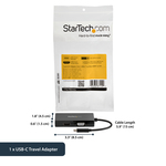 StarTech.com USB-C Multiport Adapter - 4K 30 Hz - USB C to HDMI / DVI / HDMI - USB C Adapter - USB C Dongle - USB C Hub