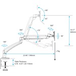 StarTech.com Monitor Mount with Articulating Arm and Slim-Profile Design - Desk Surface or Grommet Display Mount, with Spring-Assisted Height-Adjustment and Cable Ma