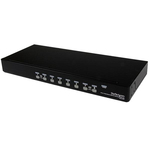 StarTech.com 8 Port 1U Rackmount USB PS/2 KVM Switch with OSD - 8 Port - 1U - Rack-mountable