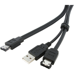 StarTech.com 3 ft eSATA and USB A to Power eSATA Cable - M/M - 1 x Male eSATA - 1 x Male eSATA