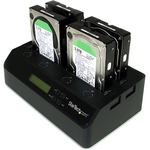 StarTech.com 4 Bay USB 3.0/ eSATA Hard Drive Duplicator Dock for 2.5And#34; Andamp; 3.5And#34; SATA/ IDE SSD HDD - Standalone