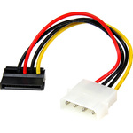 StarTech.com 6in 4 Pin Molex to Left Angle SATA Power Cable Adapter - 6inch - LP4 - SATA
