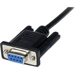StarTech.com 1m Black DB9 RS232 Serial Null Modem Cable F/M - 1 x DB-9 Male and 1 Female Serial