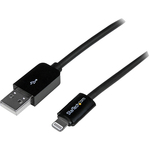 StarTech.com 1m 3ft Black Apple 8-pin Lightning Connector to USB Cable for iPhone / iPod / iPad