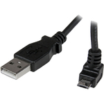 StarTech.com 1m Micro USB Cable - A to Up Angle Micro B - 1 x Type A Male USB - Black