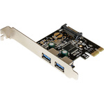 StarTech.com 2 Port PCI Express PCIe SuperSpeed USB 3.0 Controller Card w/ SATA Power