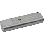 Kingston DataTraveler Lockerplus G3 32 GB USB 3.0 Flash Drive - Silver - 135 MB/s Read Speed - 40 MB/s Write Speed - 5 Year Warranty