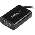 StarTech.com USB-C to VGA Adapter - 60 W USB Power Delivery - USB Type C Adapter for USB-C devices such as your 2018 iPad Pro - Black - 1080p - Thunderbolt 3 Compati