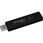 IronKey D300 128 GB USB 3.0 Flash Drive - Black - 1/Pack - 256-bit AES