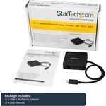 StarTech.com USB C Multiport Adapter - USB Type C to 4K HDMI / USB 3.0 / Gigabit Ethernet - Powered USB Hub - USB-C to USB Adapter - Add HDMI, Gigabit Ethernet, USB-