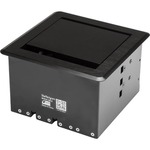 StarTech.com Conference Table Cable Management Box - Table Top - Conference Room AV - Conference Table Connectivity Box - Steel, Aluminium