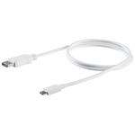 StarTech.com 3 ft / 1m USB C to DisplayPort Cable - USB C to DP Cable - 4K 60Hz - White - 3.3 ft. USB C to DisplayPort cable and adapter in-one- 4K DisplayPort cable