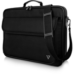 V7 Essential CCK16-BLK-3E Carrying Case Briefcase for 40.6 cm 16inch Notebook - Black - 600D Polyester, 210D Polyester Interior - Shoulder Strap