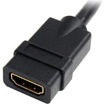 StarTech.com 6in High Speed HDMI Port Saver Cable - M/F - 1 x HDMI Female - 1 x HDMI Male - Black