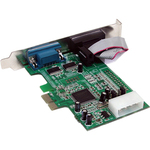 StarTech.com 2 Port Native PCI Express RS232 Serial Adapter Card with 16550 UART - 2 x 9-pin DB-9 Male RS-232 Serial PCI Express